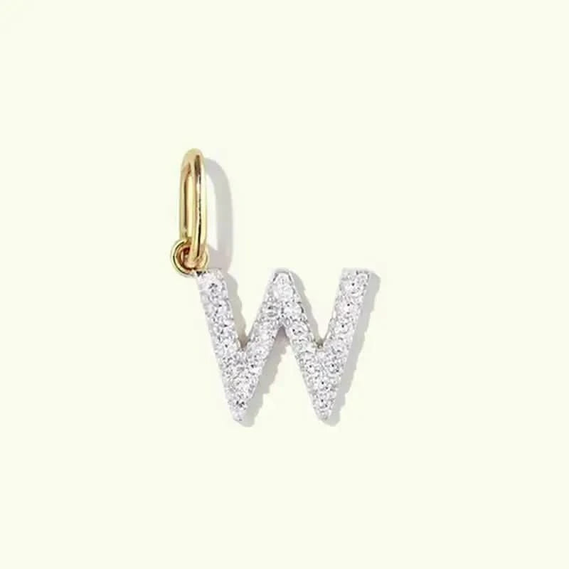 Персонализирано бижу Сребърна Буква със златно покритие – by Crystal Pro Jewellery