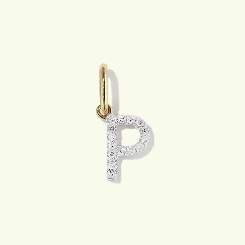 Персонализирано бижу Сребърна Буква със златно покритие – by Crystal Pro Jewellery