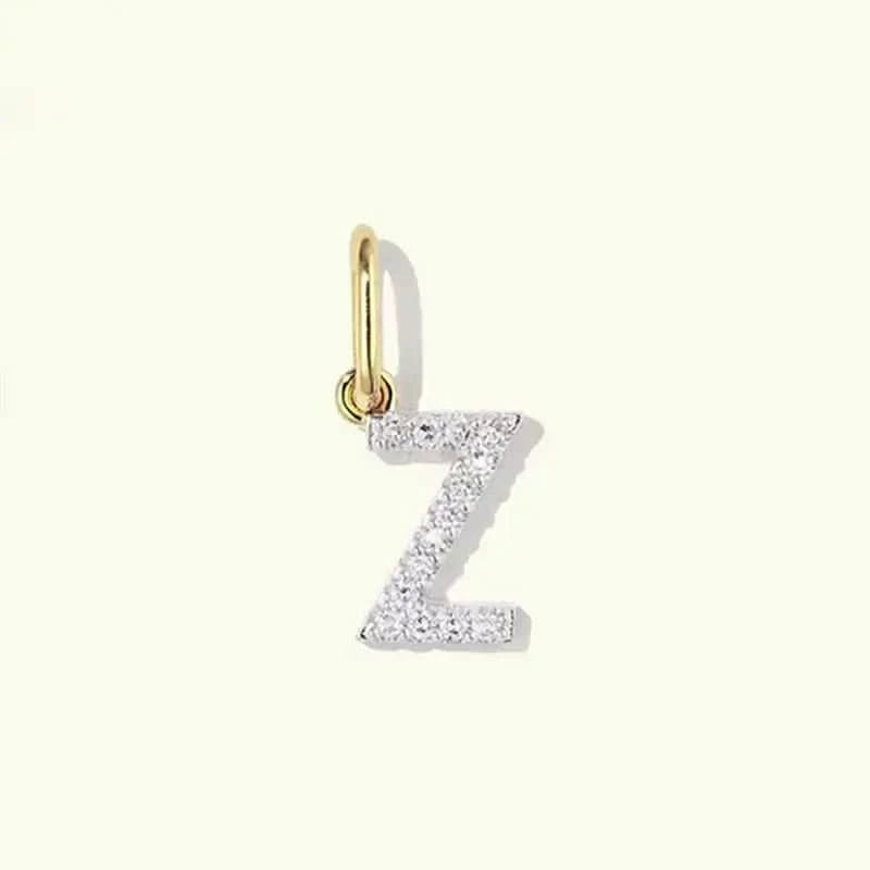 Персонализирано бижу Сребърна Буква със златно покритие – by Crystal Pro Jewellery