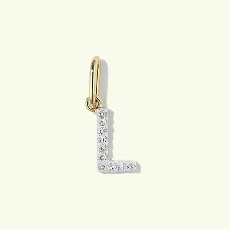Персонализирано бижу Сребърна Буква със златно покритие – by Crystal Pro Jewellery