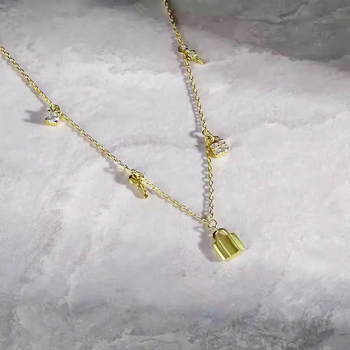 Персонализирано сребърно колие Multi Station позлатено – by Crystal Pro Jewellery