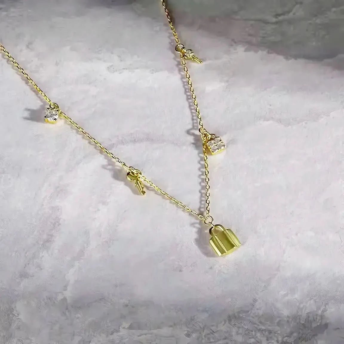 Персонализирано сребърно колие Multi Station позлатено – by Crystal Pro Jewellery