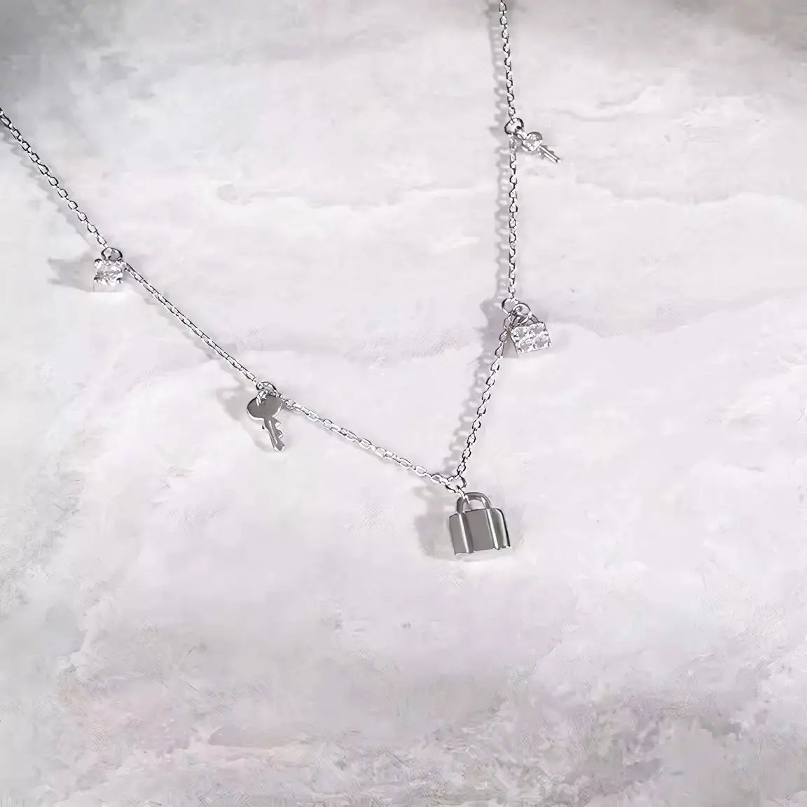 Персонализирано сребърно колие Multi Station позлатено – by Crystal Pro Jewellery