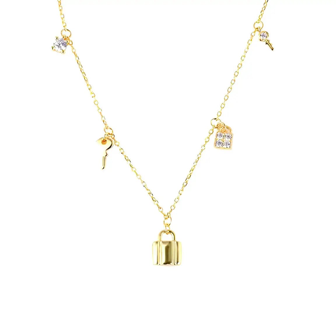 Персонализирано сребърно колие Multi Station позлатено – by Crystal Pro Jewellery