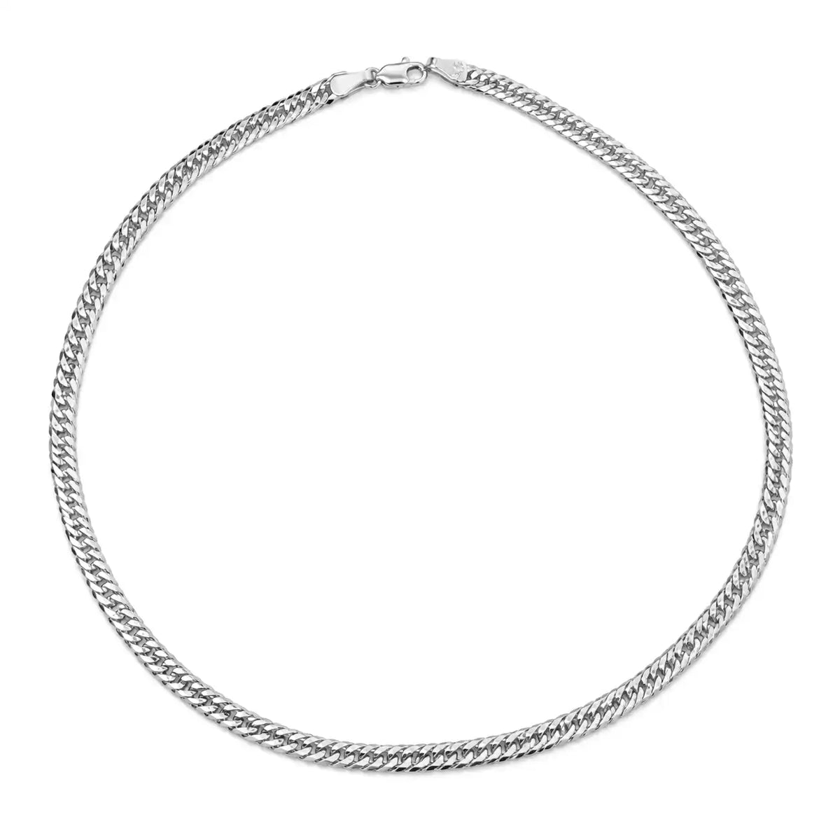 Плътен синджир плетка curb chain от сребро