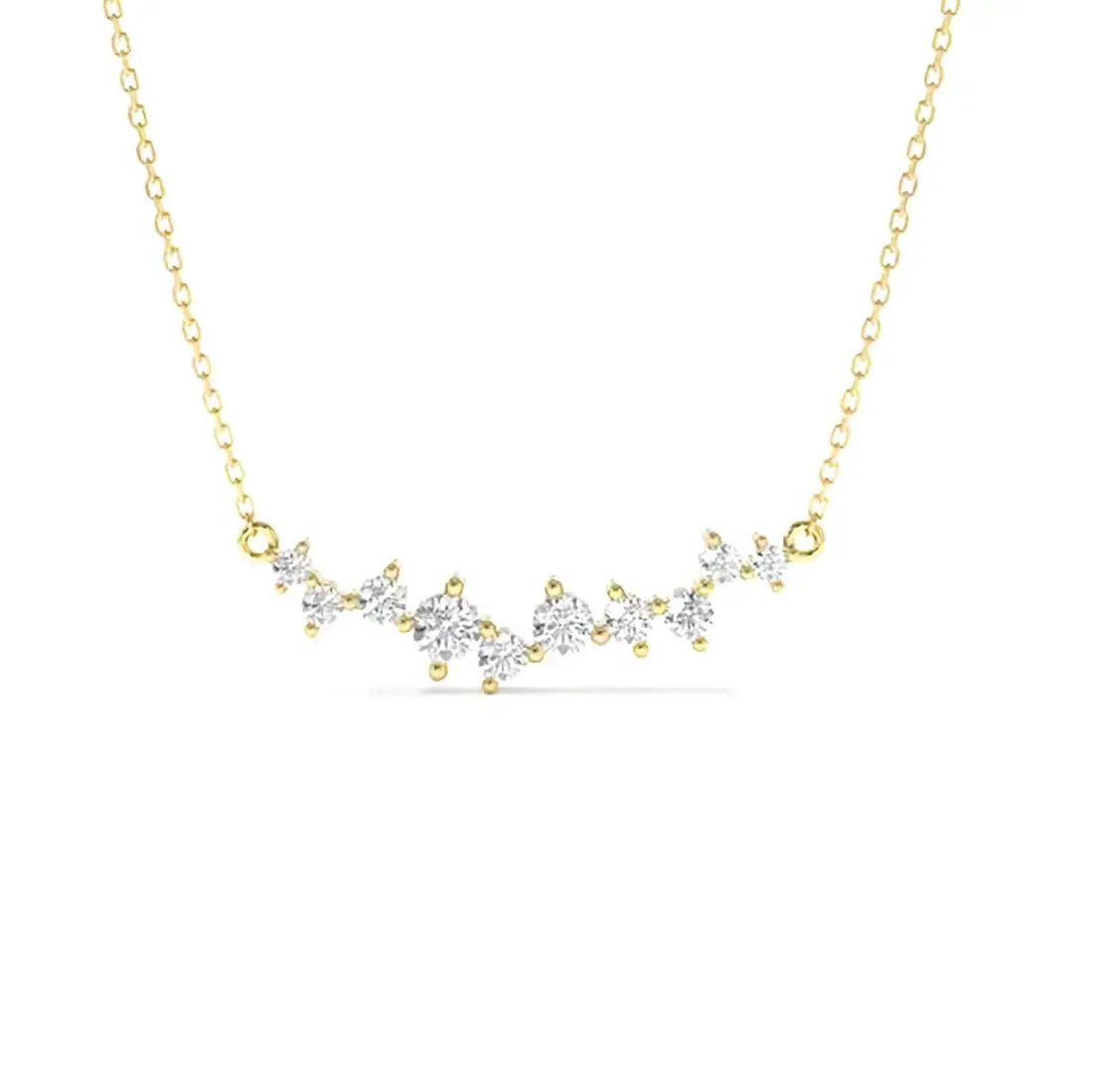 Позлатено колие с цирконии – 18К диамантен ефект – by Crystal Pro Jewellery