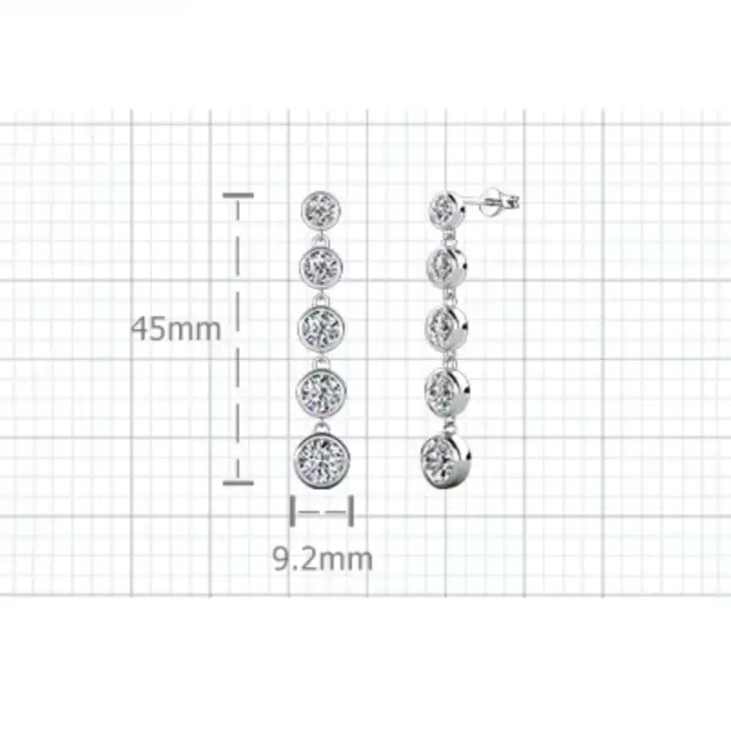 Double Sparkle Hoops 18K Gold Plated