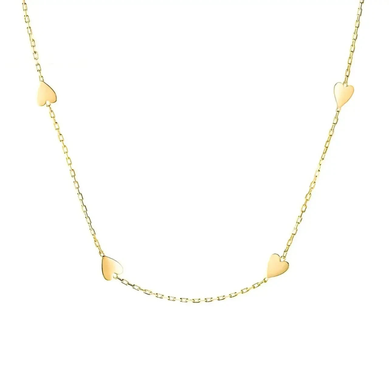 Романтично колие Минималистичен дизайн 18К златно покритие – by Crystal Pro Jewellery
