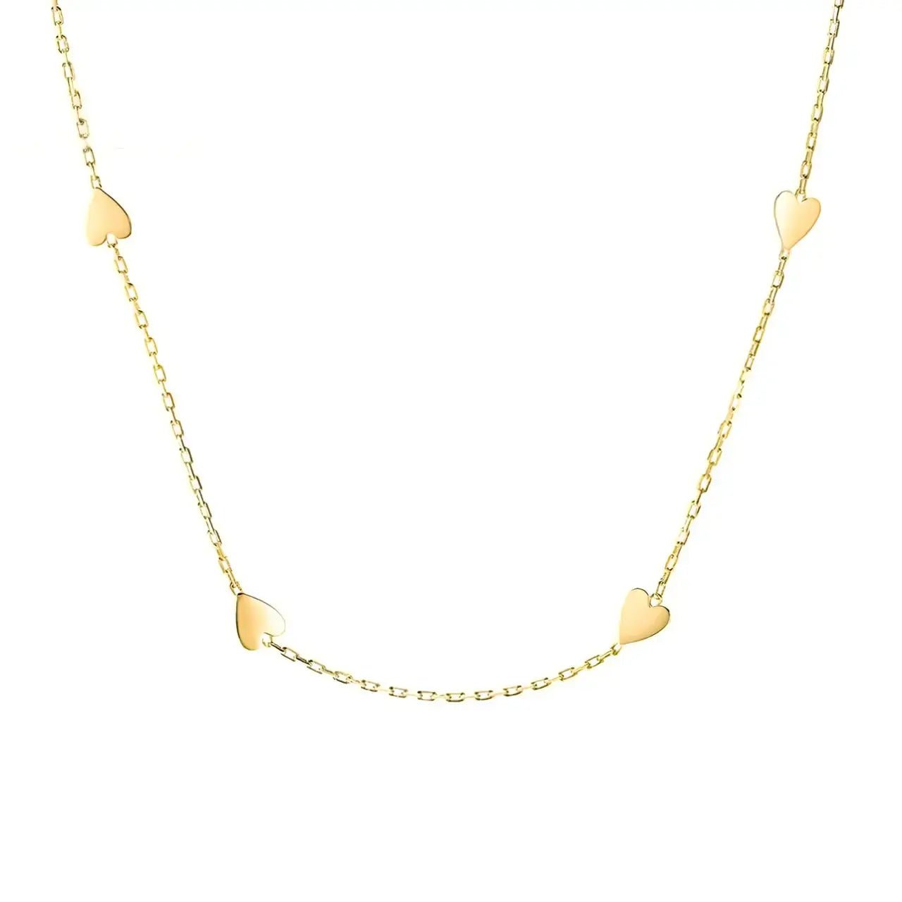 Романтично колие Минималистичен дизайн 18К златно покритие – by Crystal Pro Jewellery