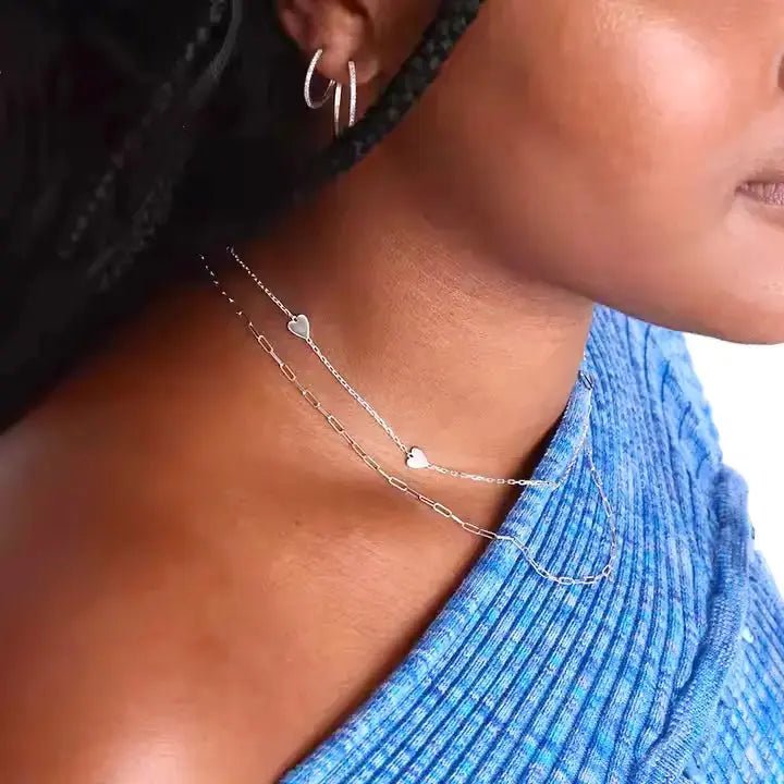 Романтично колие Минималистичен дизайн 18К златно покритие – by Crystal Pro Jewellery