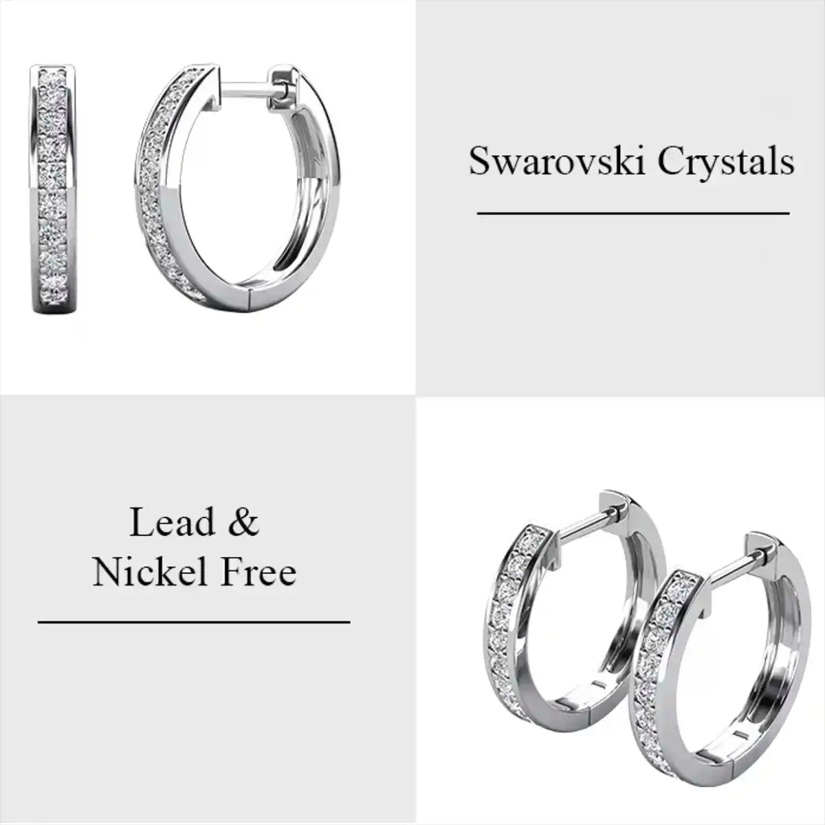 Double Sparkle Hoops 18K Gold Plated