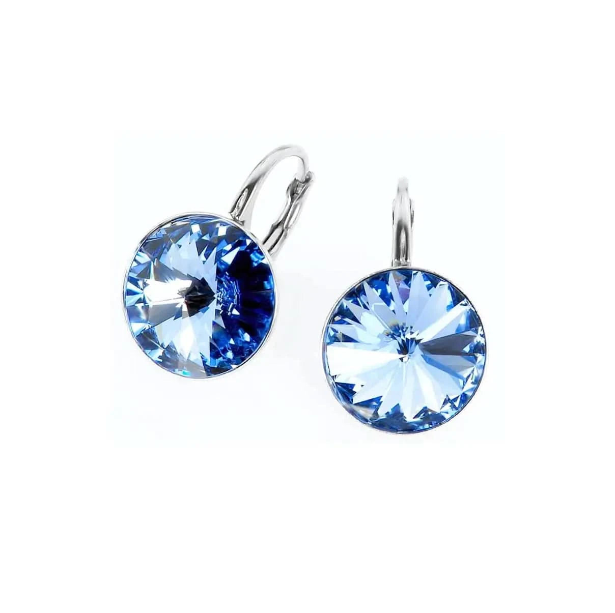 Сребърни обици, декорирани с кристали Swarovski® Ежедневна визия Сребро 925
