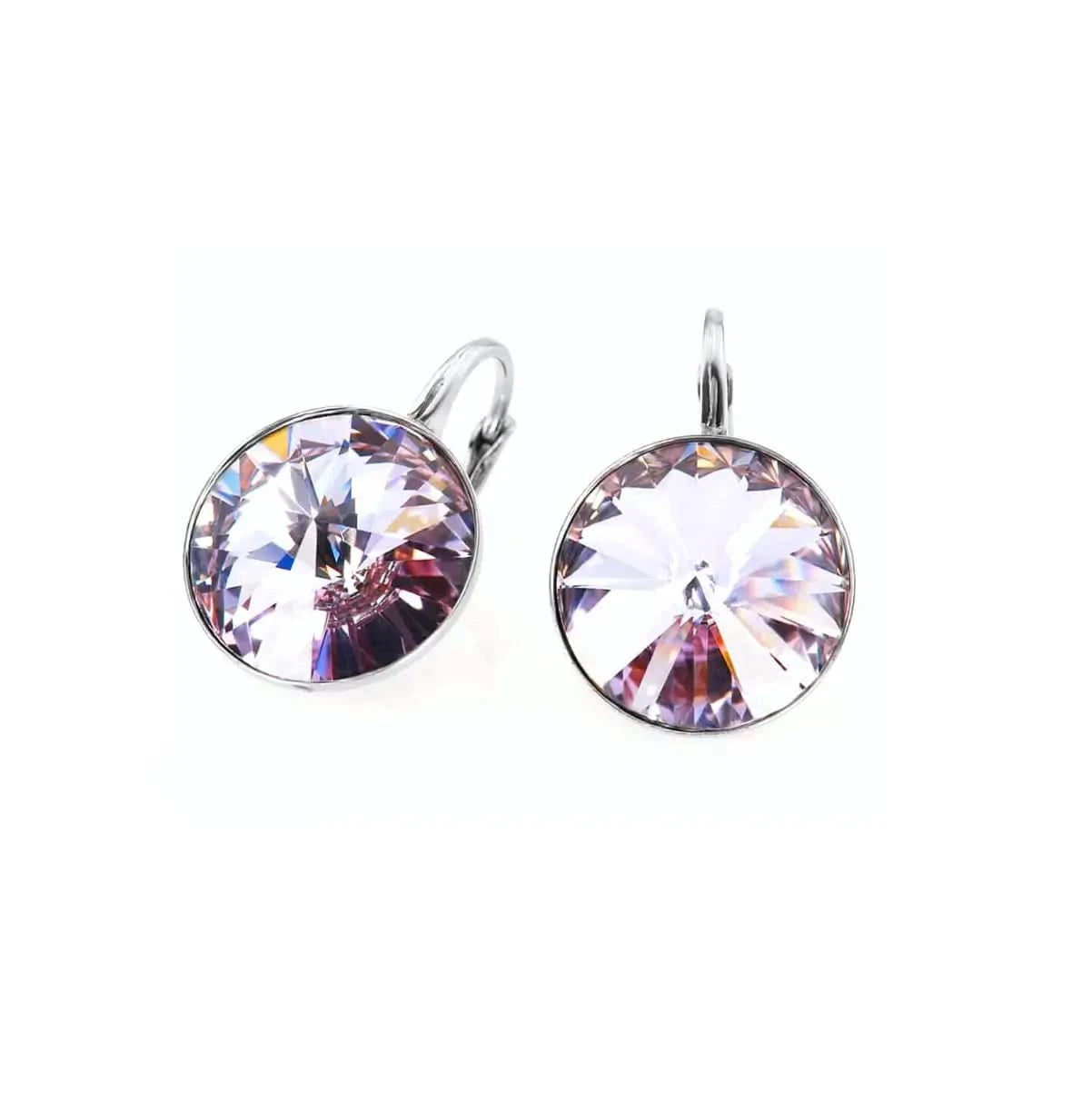 Сребърни обици, декорирани с кристали Swarovski® Ежедневна визия Сребро 925