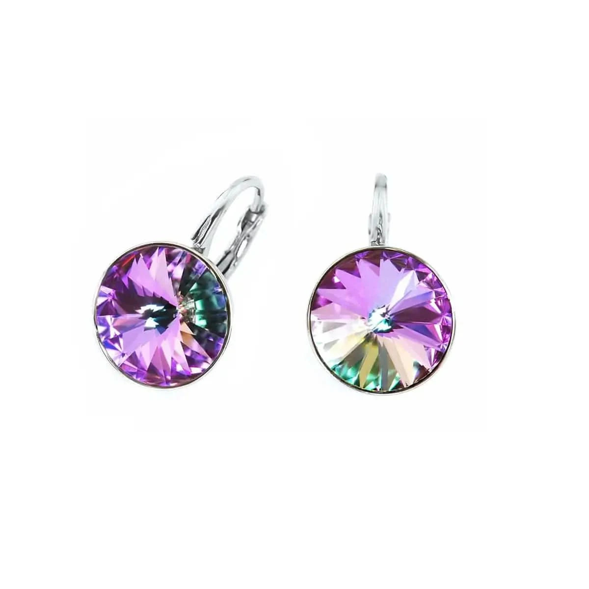 Сребърни обици, декорирани с кристали Swarovski® Ежедневна визия Сребро 925
