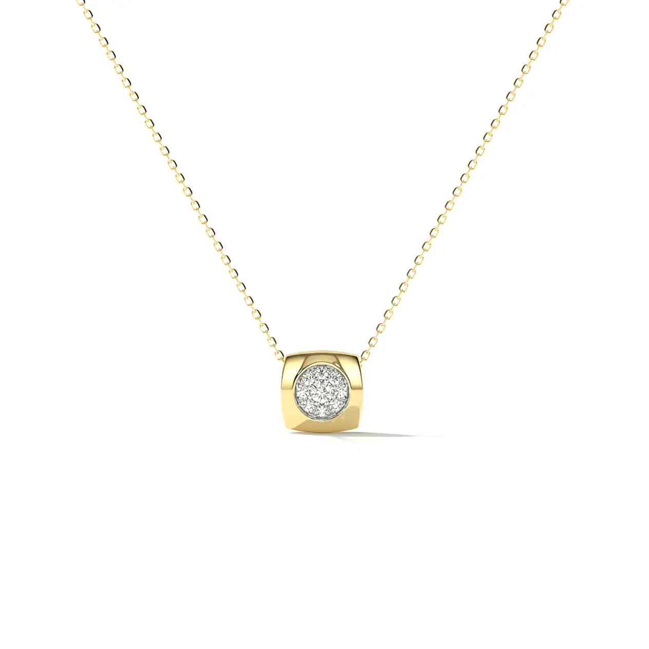 нежно колие Pave zirconia от позлатено сребро