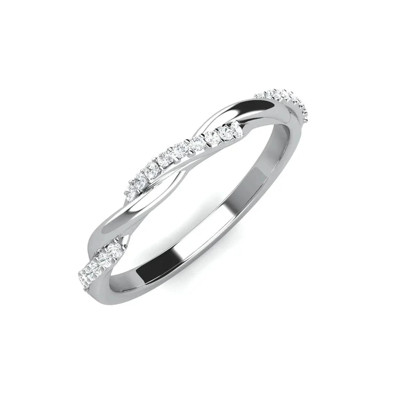 Сребърен пръстен Twist of Shine с австрийски кристали 18К златно покритие – by Crystal Pro Jewellery