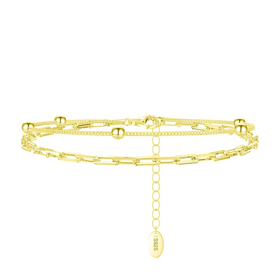 Сребърна гривна с родиево покритие Mинимализъм с луксозен акцент – by Crystal Pro Jewellery