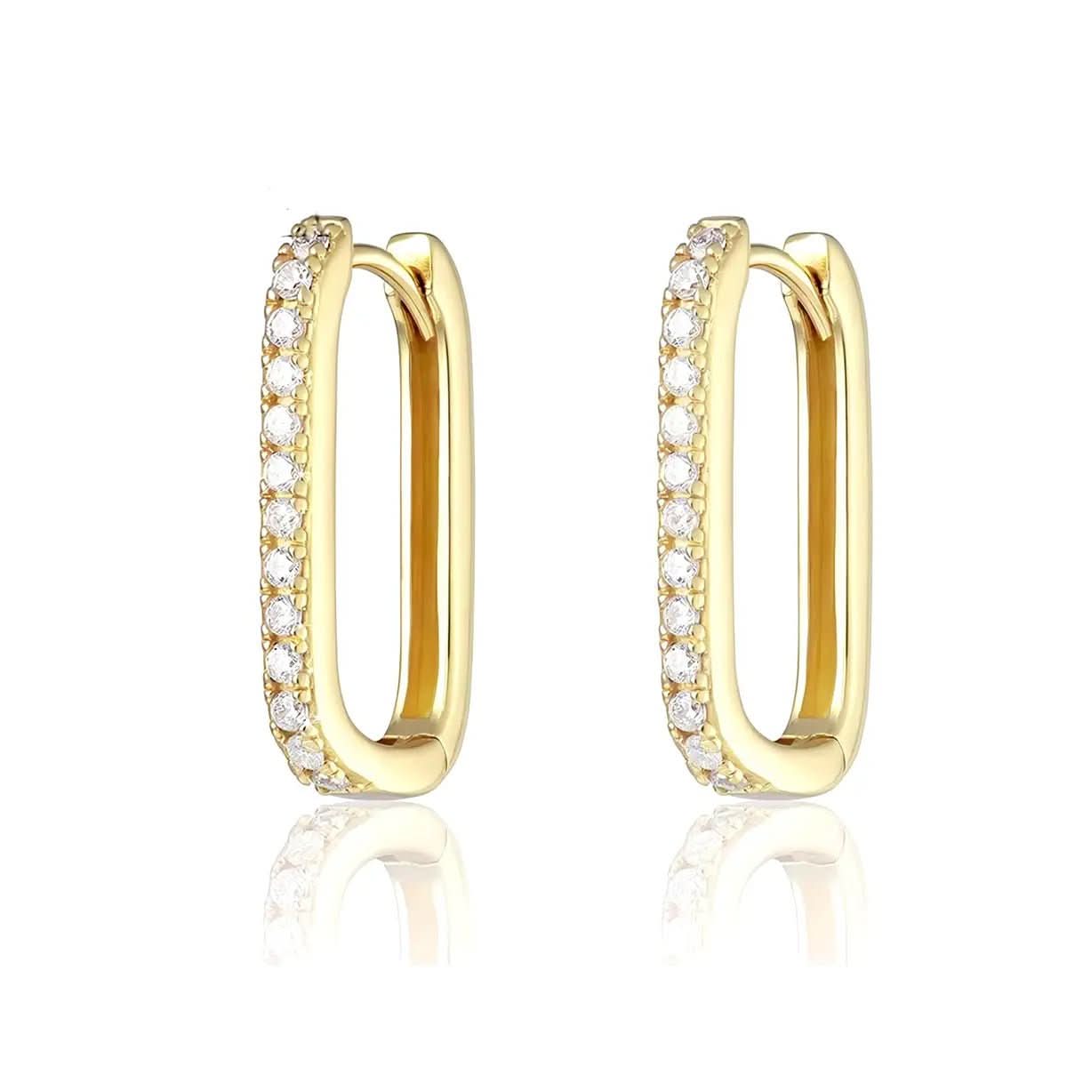 Сребърни oбици Халки с овална форма – by Crystal Pro Jewellery