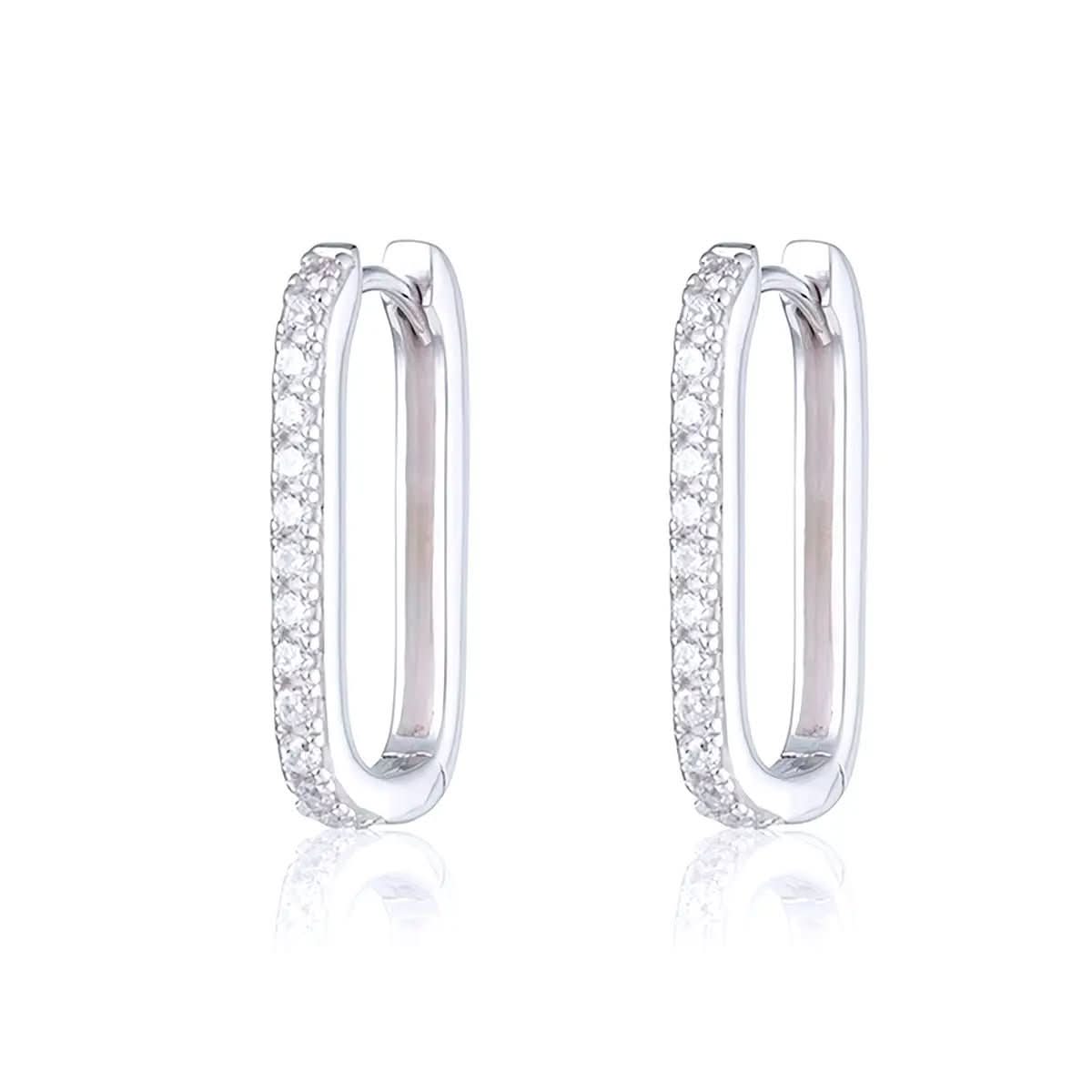Сребърни oбици Халки с овална форма – by Crystal Pro Jewellery