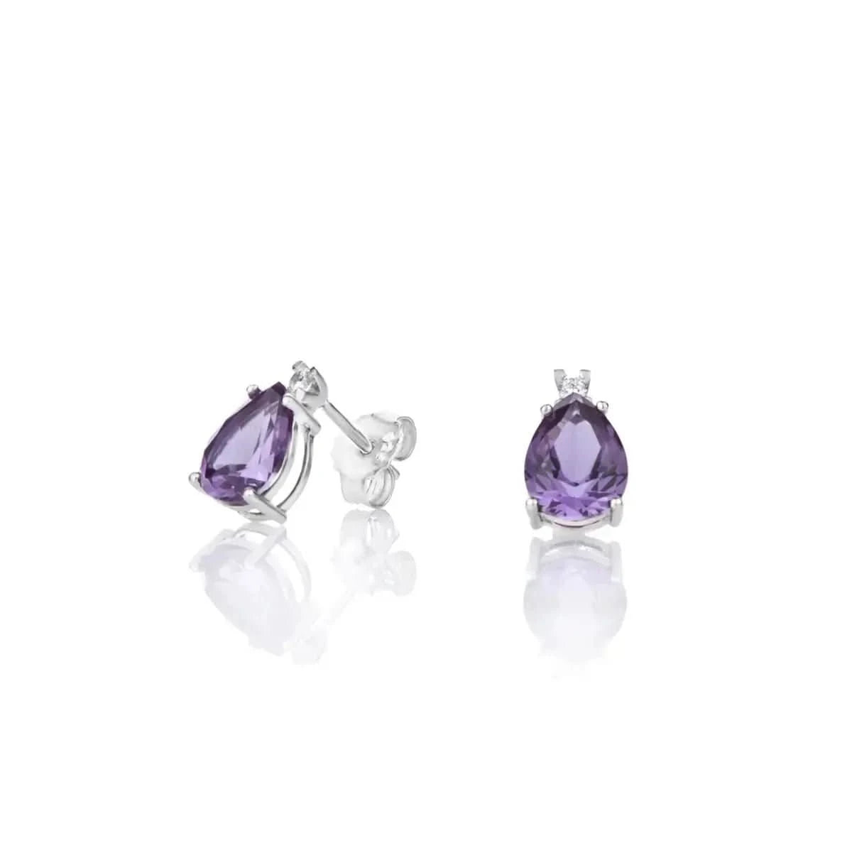 Сребърни обици с Нано Александрит Дизайн на капчица – by Crystal Pro Jewellery