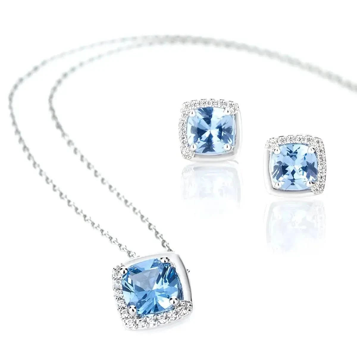 Сребърни обици с Нано кристали Танзанит – by Crystal Pro Jewellery