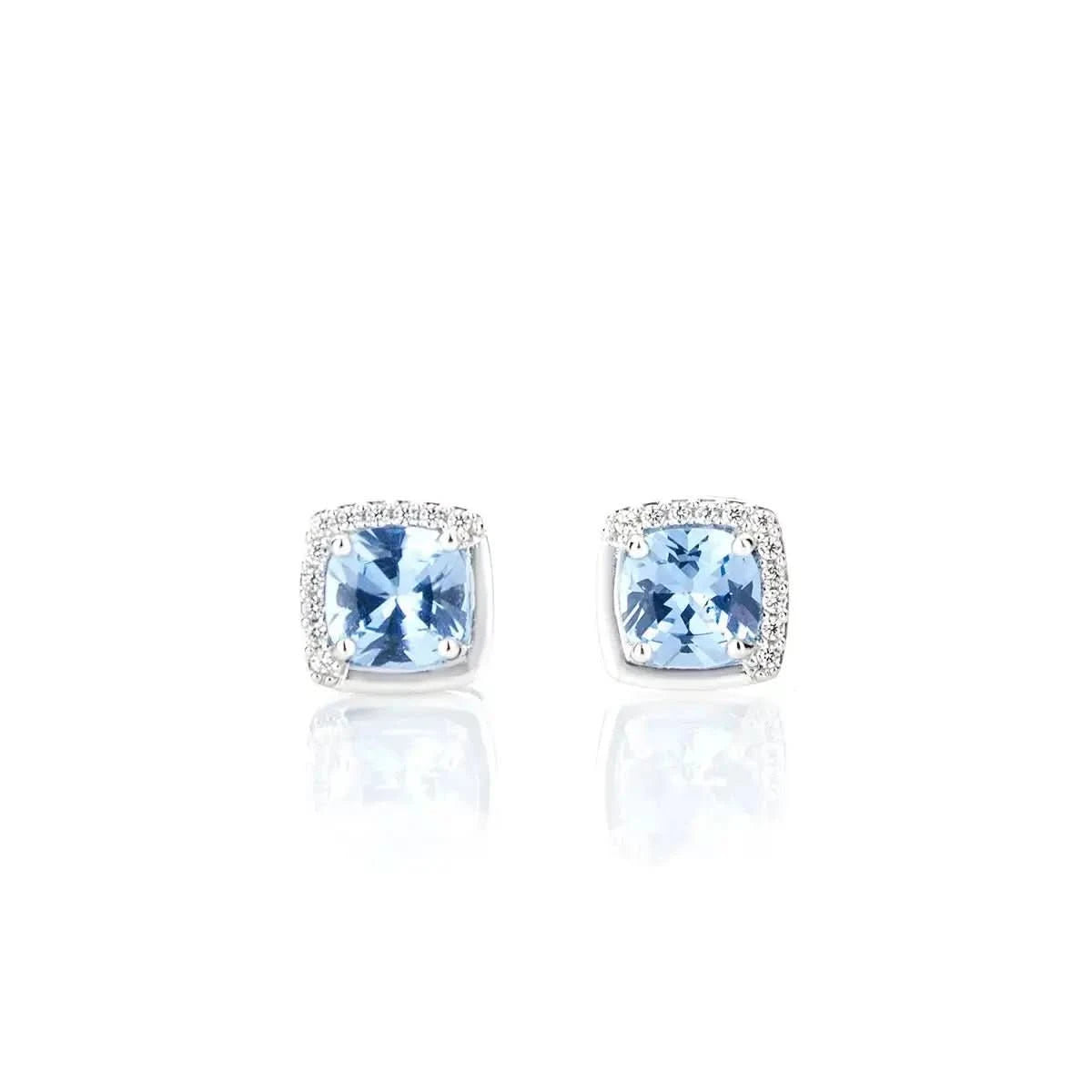 Сребърни обици с Нано кристали Танзанит – by Crystal Pro Jewellery
