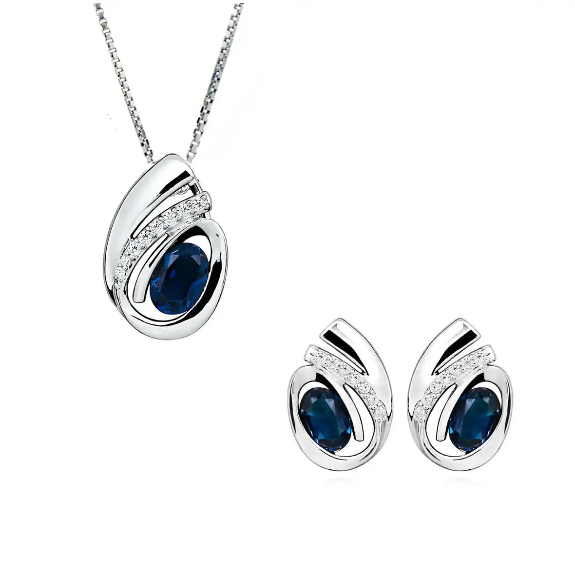 Сребърни обици в нощно синьо с Нано Лондон Топаз – by Crystal Pro Jewellery