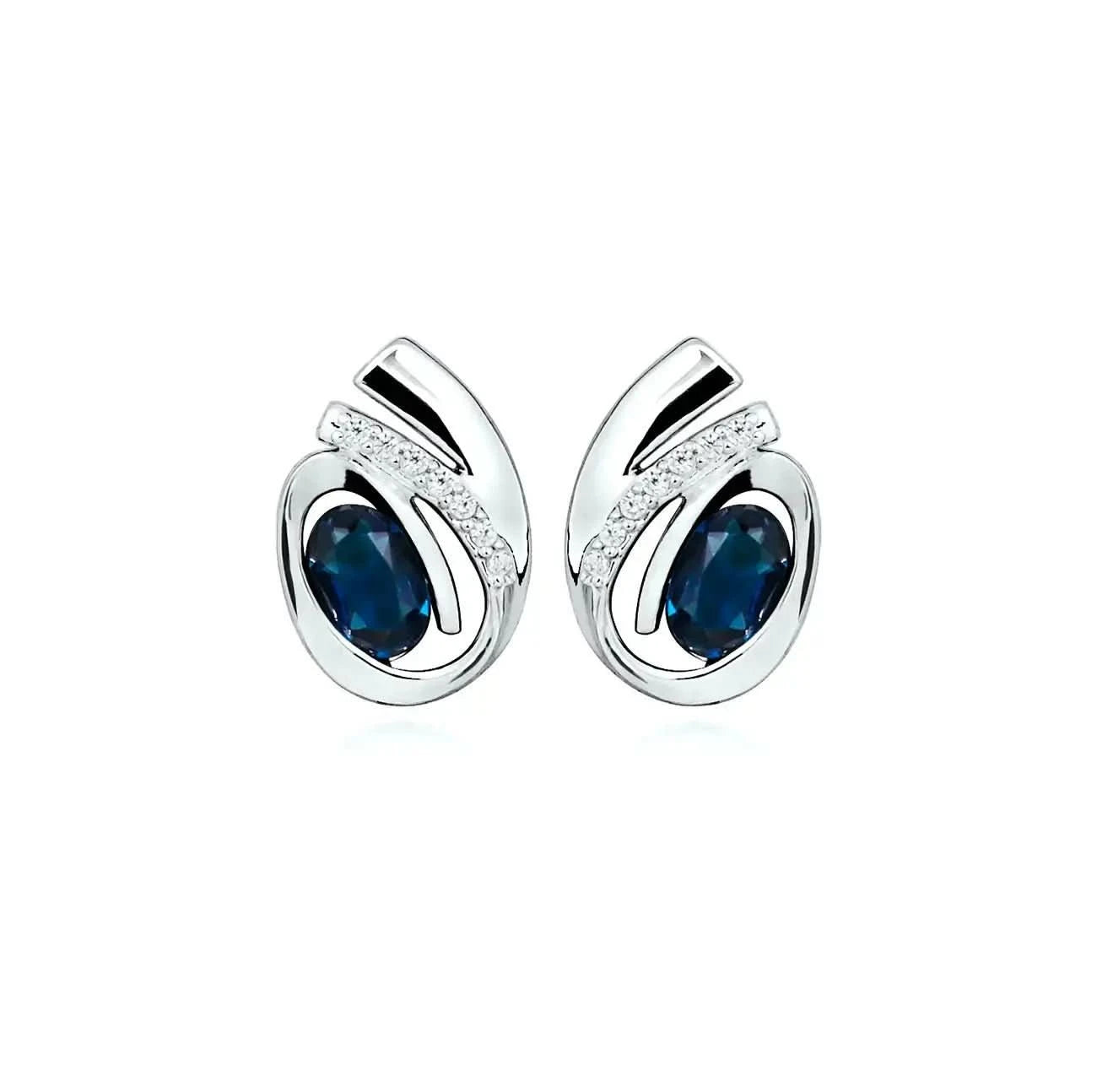 Сребърни обици в нощно синьо с Нано Лондон Топаз – by Crystal Pro Jewellery