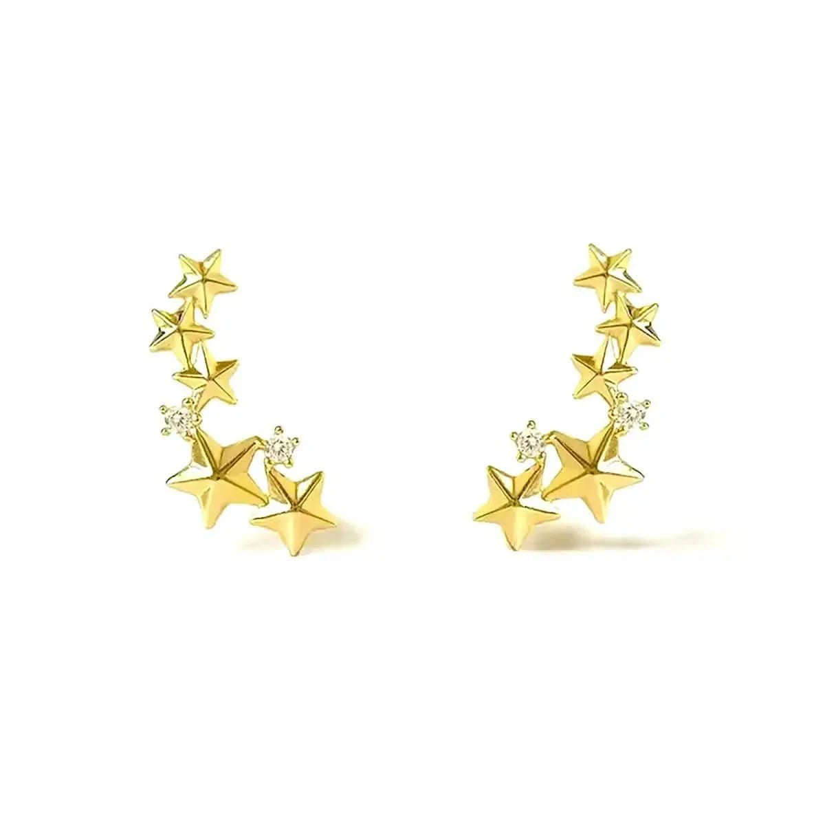 Сребърни обици Звезди Минималистичен дизайн – by Crystal Pro Jewellery