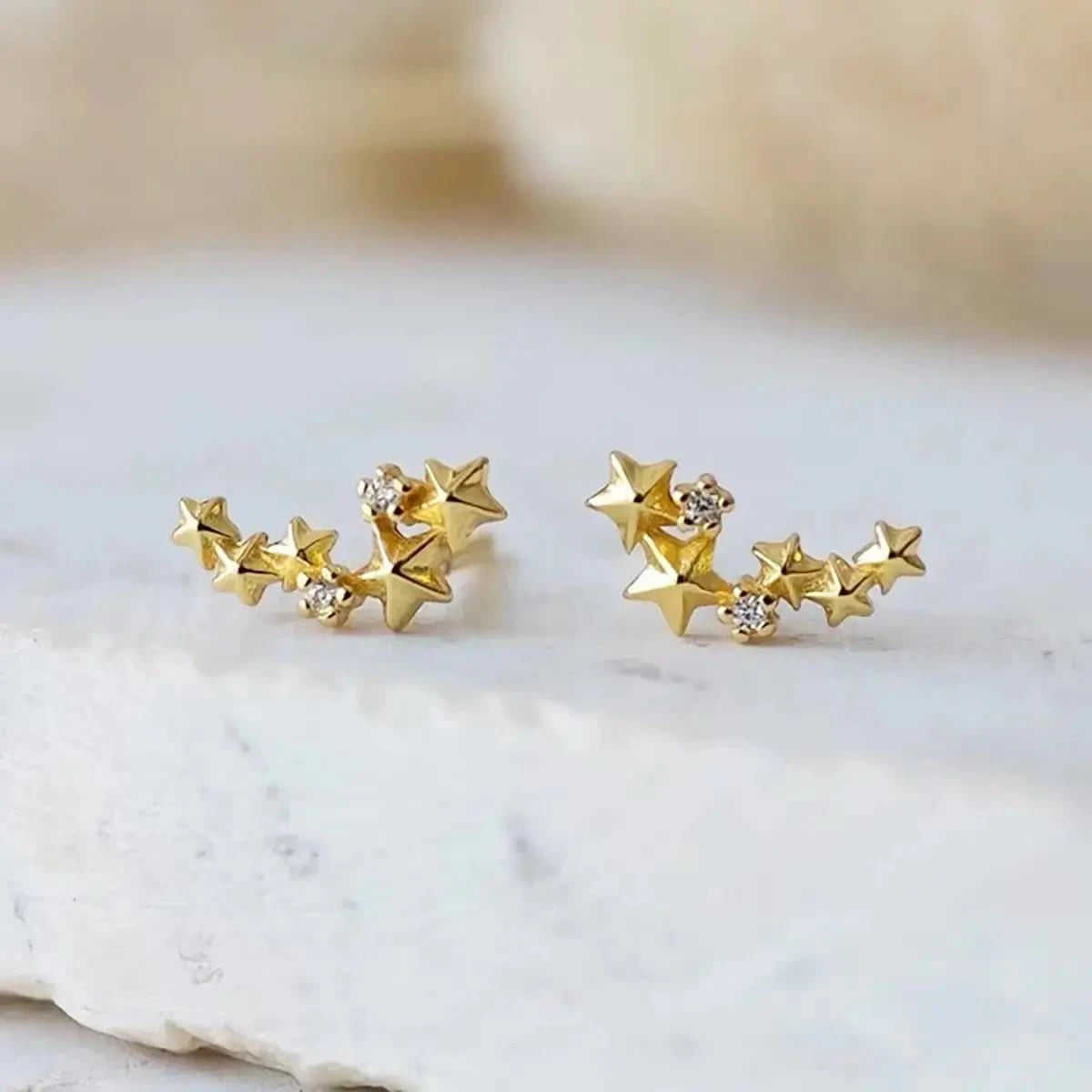 Сребърни обици Звезди Минималистичен дизайн – by Crystal Pro Jewellery