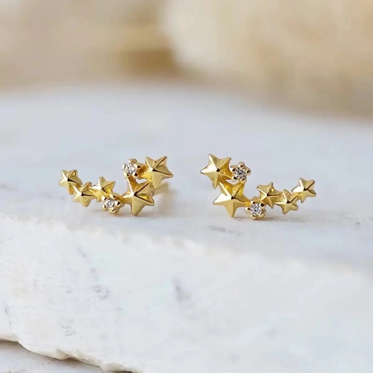 Сребърни обици Звезди Минималистичен дизайн – by Crystal Pro Jewellery