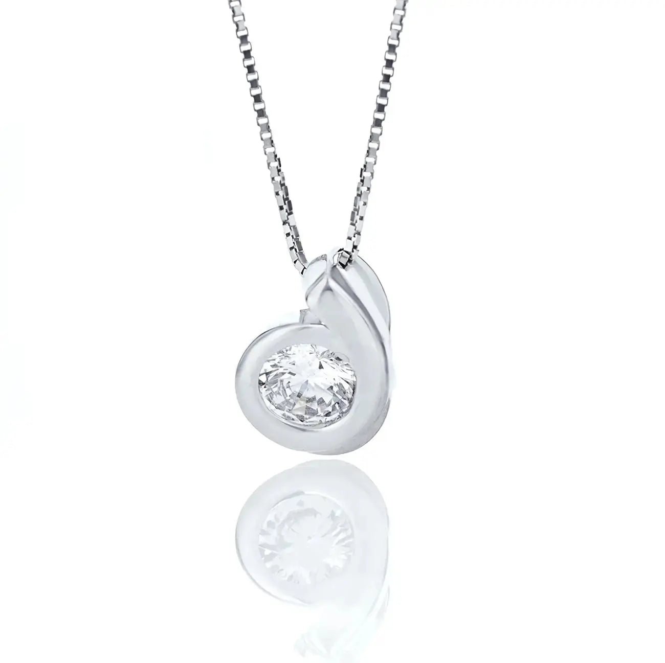 Сребърно колие с блестящ цирконий – by Crystal Pro Jewellery