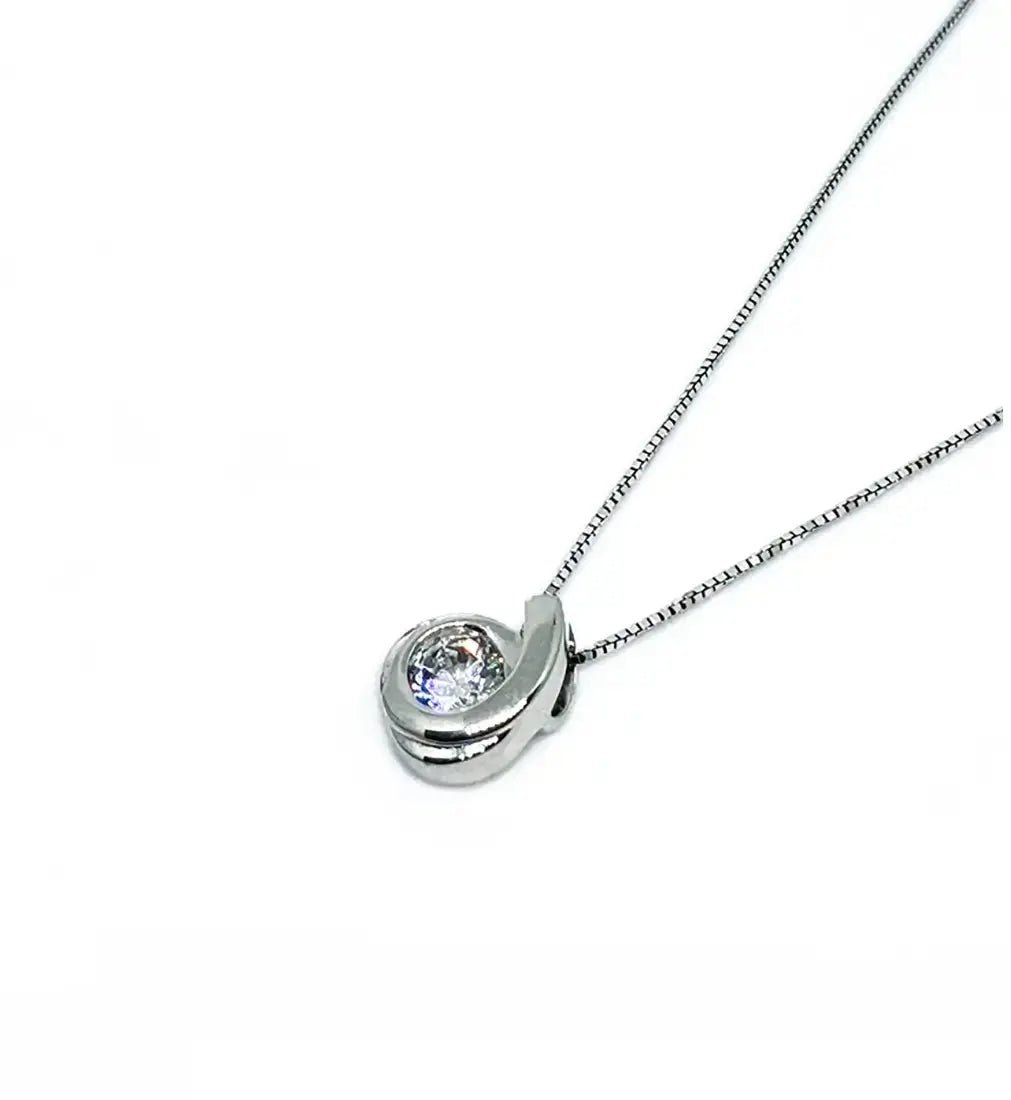 Сребърно колие с блестящ цирконий – by Crystal Pro Jewellery