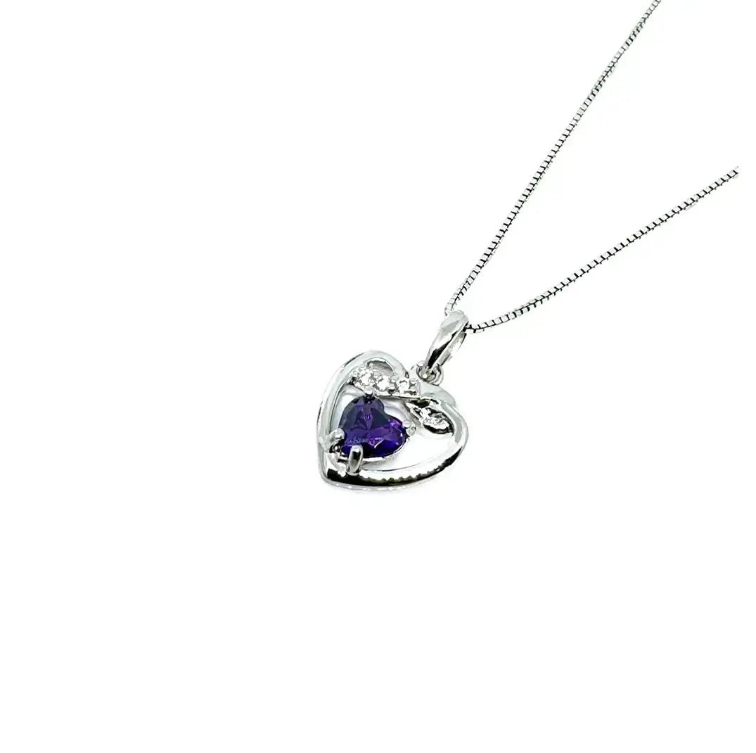 Сребърно колие с Нано Александрит Дизайн на сърце – by Crystal Pro Jewellery