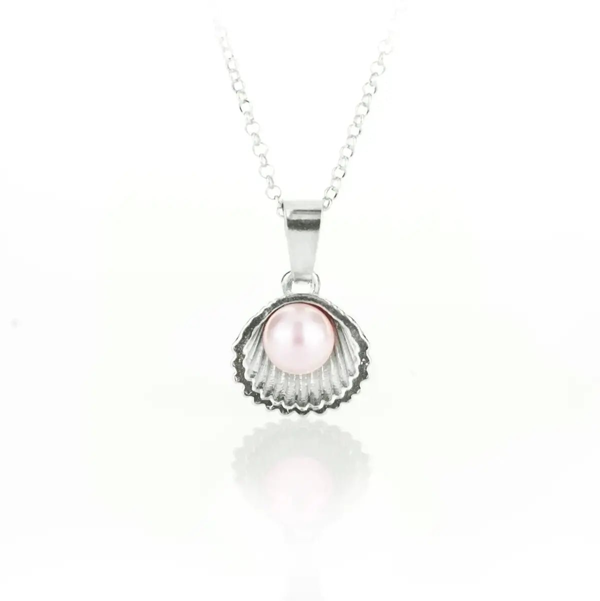 Сребърно колие Seashell с бяла перла – by Crystal Pro Jewellery