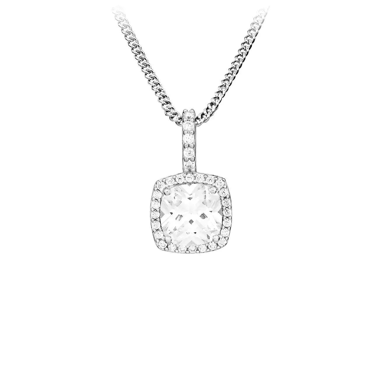 Сребърно колие Silver Glow с 5A цирконии – by Crystal Pro Jewellery