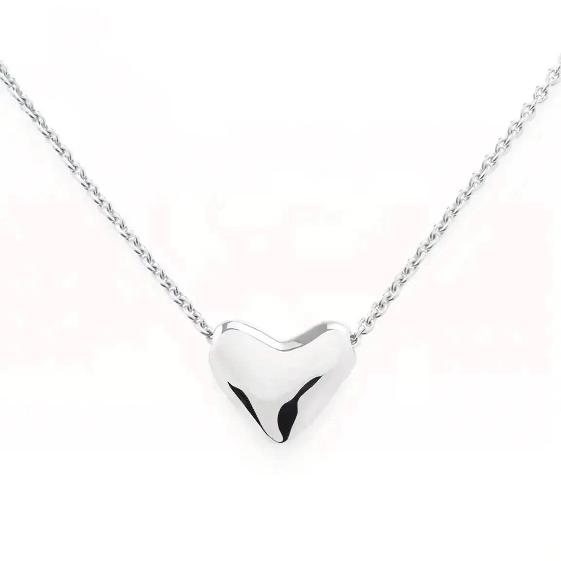 Сребърно колие Сърце Модерен дизайн – by Crystal Pro Jewellery