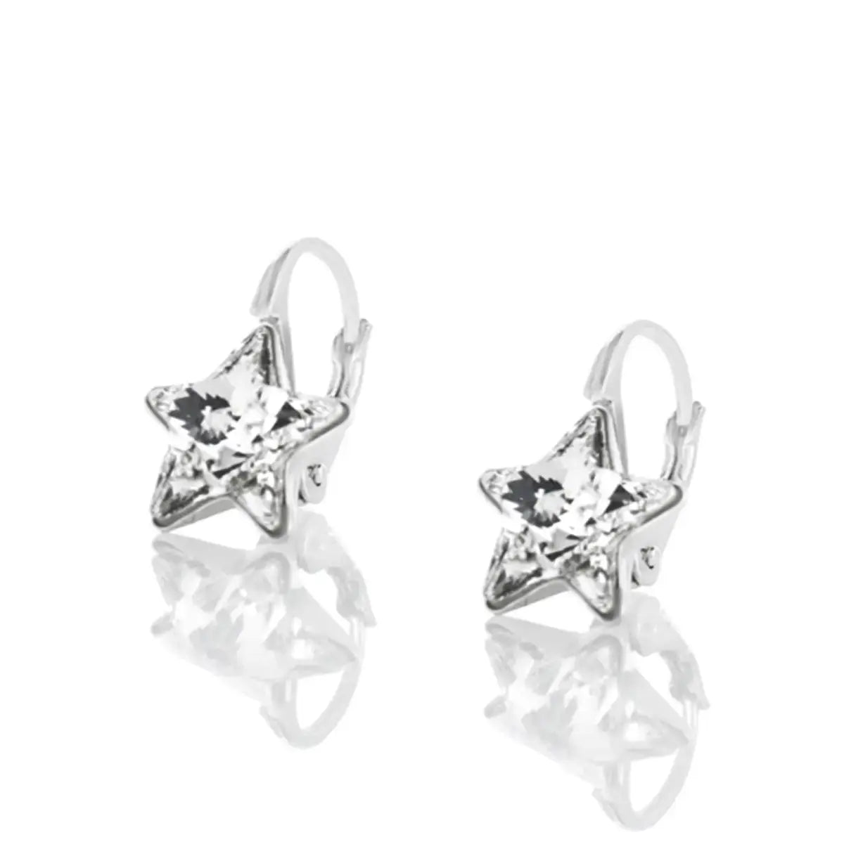 Starlight Glow Сребърни обици с австрийски кристали в преливащи цветове – by Crystal Pro Jewellery