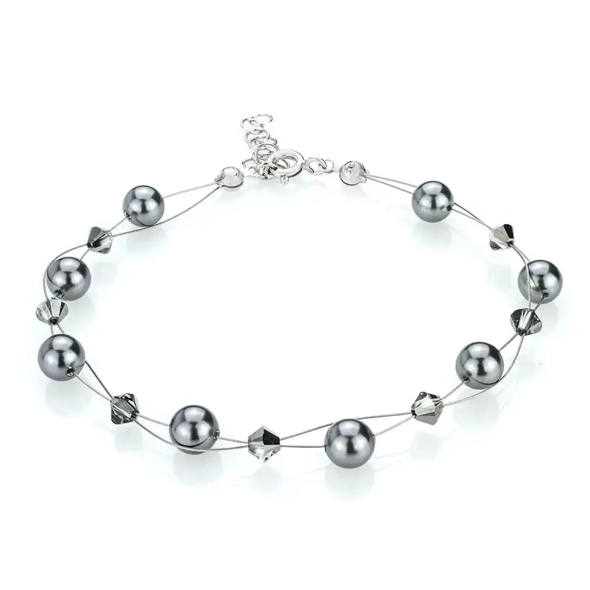 Стилна гривна с перли и кристали – by Crystal Pro Jewellery