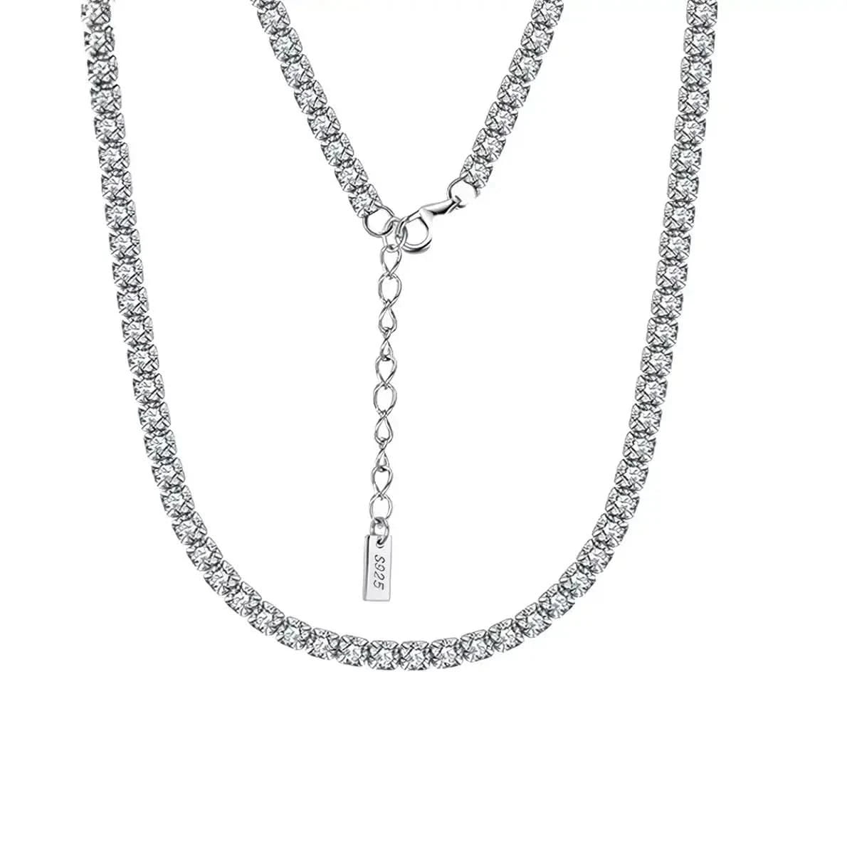 Тенис колие с кръгли цирконии Сребро 925 – by Crystal Pro Jewellery