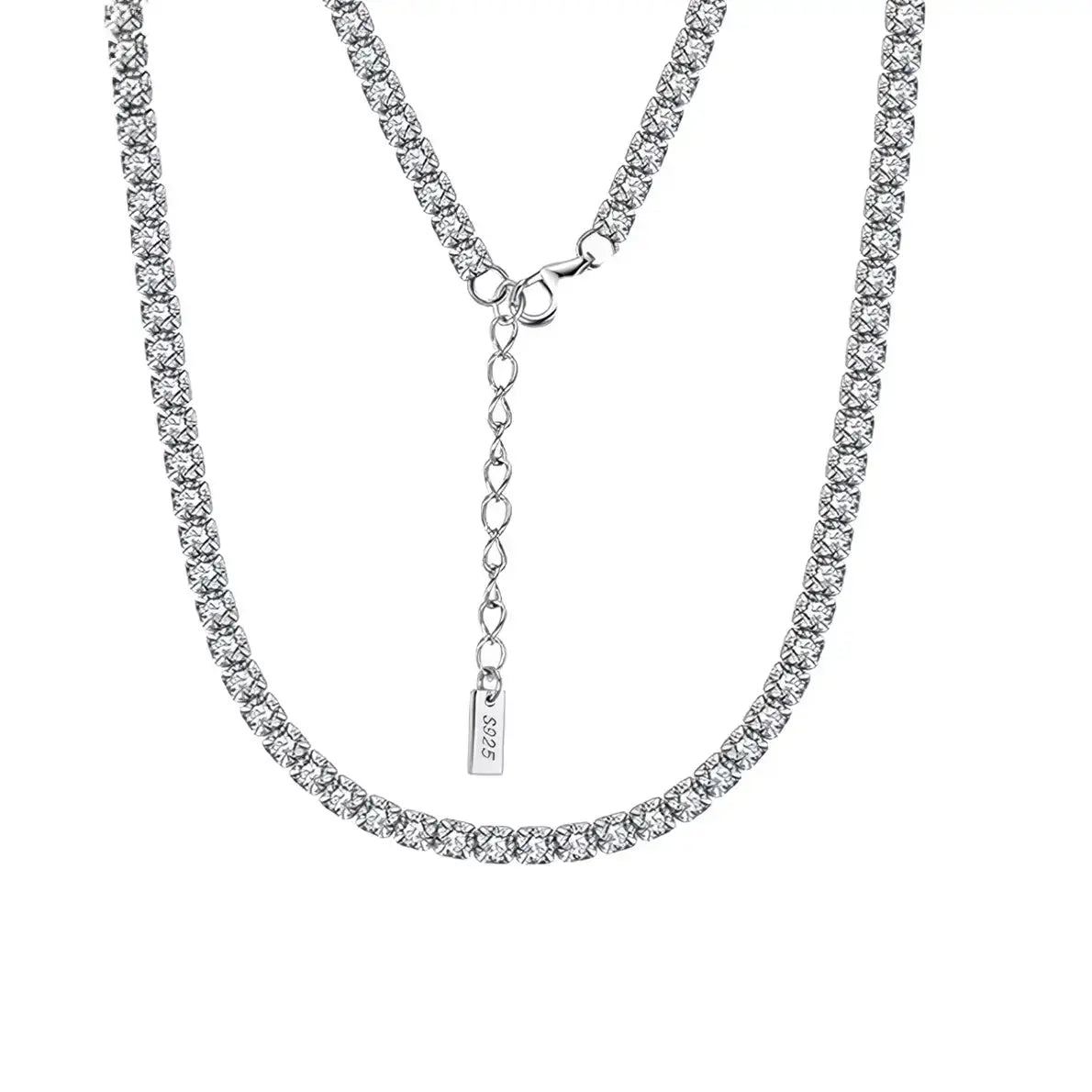 Тенис колие с кръгли цирконии Сребро 925 – by Crystal Pro Jewellery