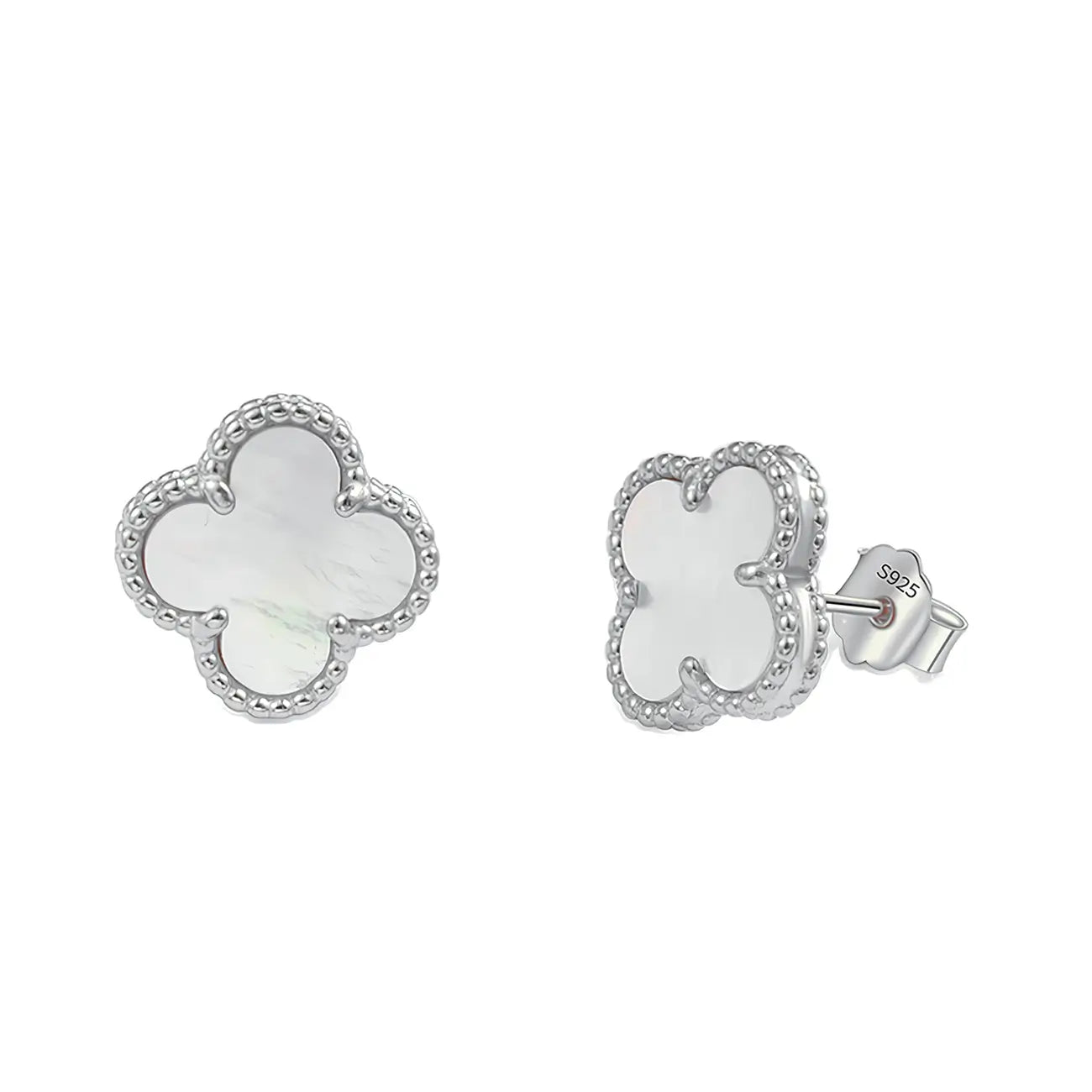 Тренди обици Детелина с Черен Ахат Сребро 925 – by Crystal Pro Jewellery