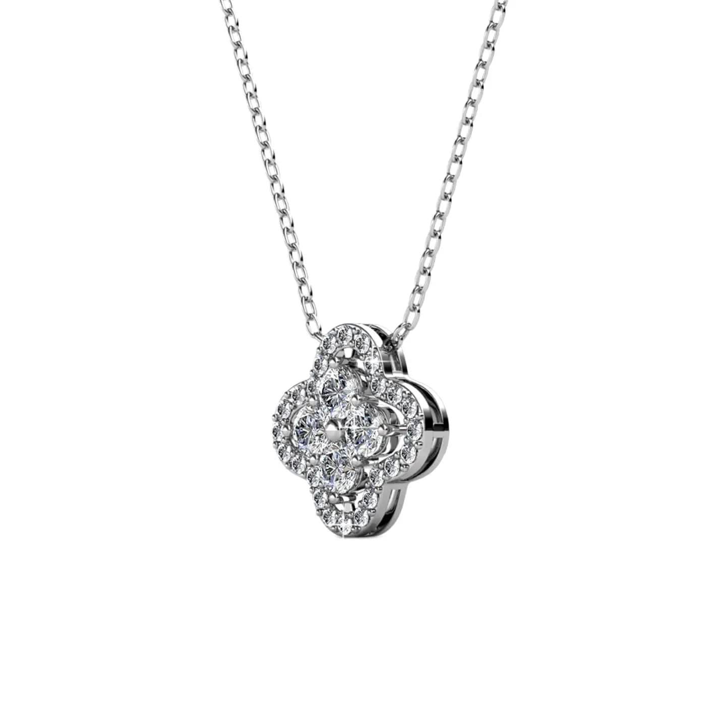 Винтидж колие Детелина от стерлингово сребро 18K покритие Розово злато – by Crystal Pro Jewellery