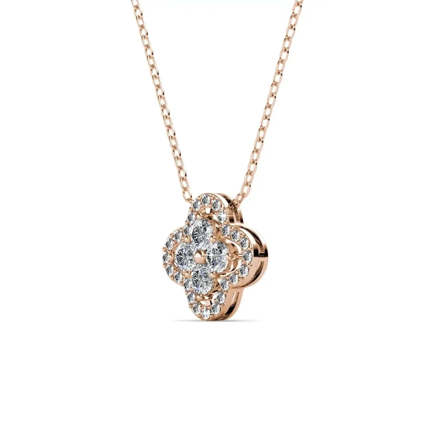 Винтидж колие Детелина от стерлингово сребро 18K златно покритие – by Crystal Pro Jewellery
