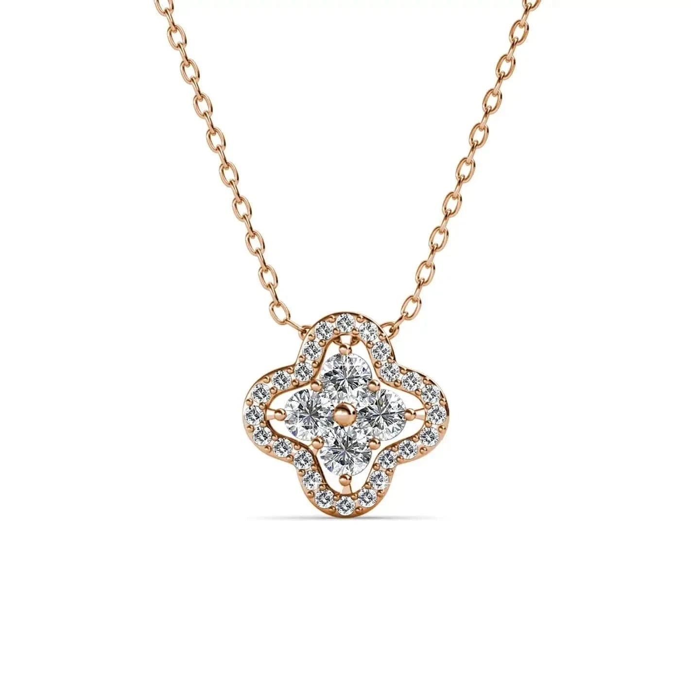 Винтидж колие Детелина от стерлингово сребро 18K златно покритие – by Crystal Pro Jewellery