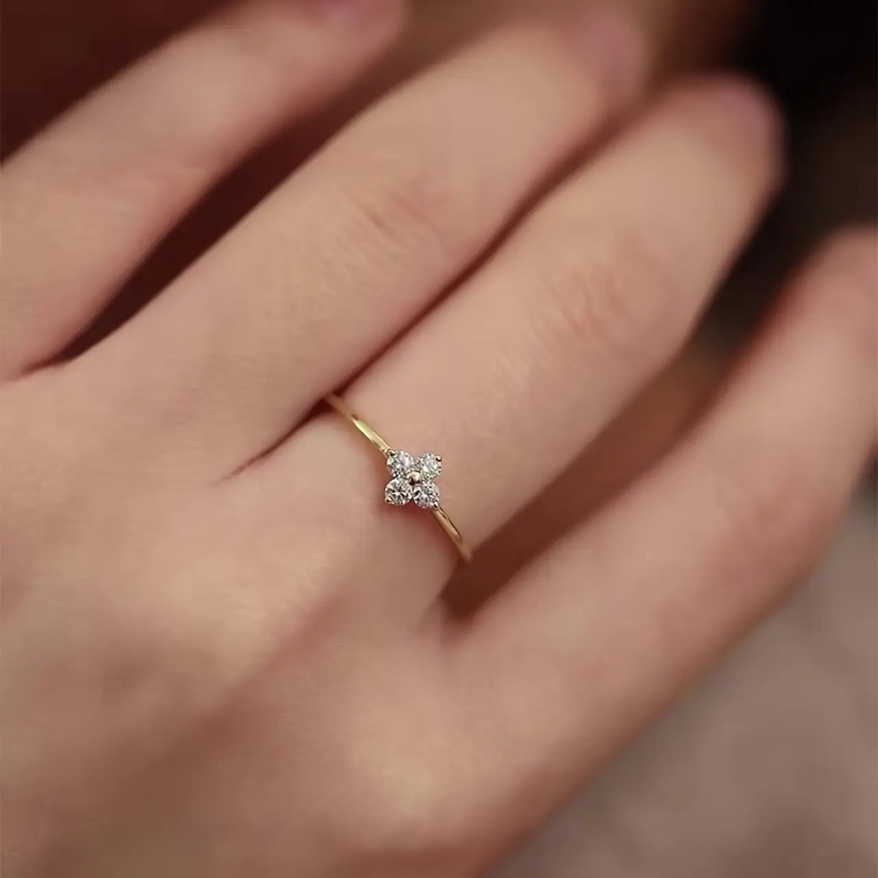 Дамски пръстен Четирилистна детелина Сребро 925 Фина бижутерия