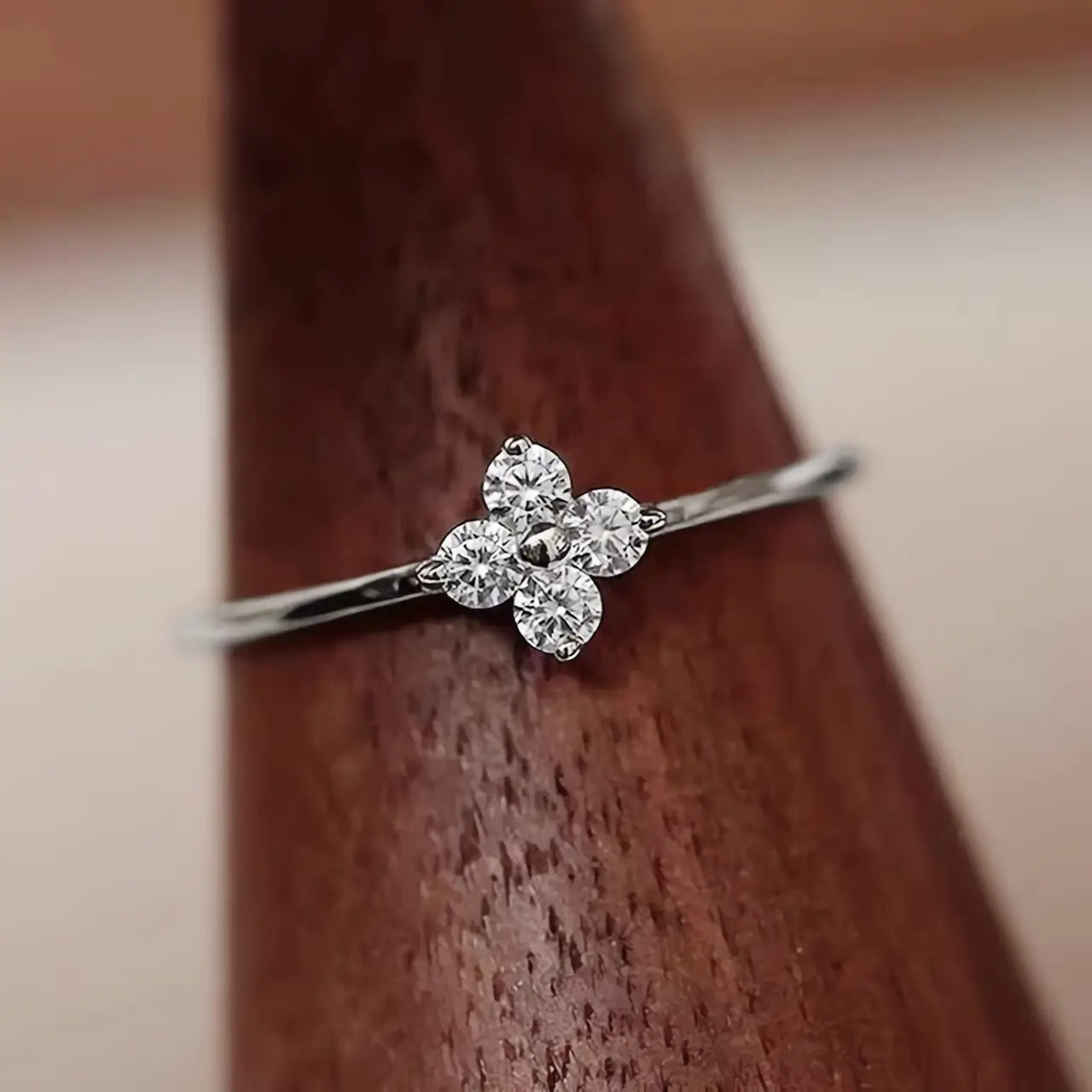 Дамски пръстен Четирилистна детелина Сребро 925 Фина бижутерия