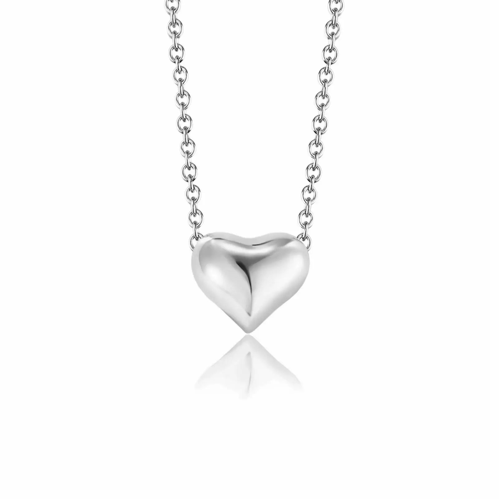 Charming Heart Necklace with Gold Glitter Fine Jewelry
