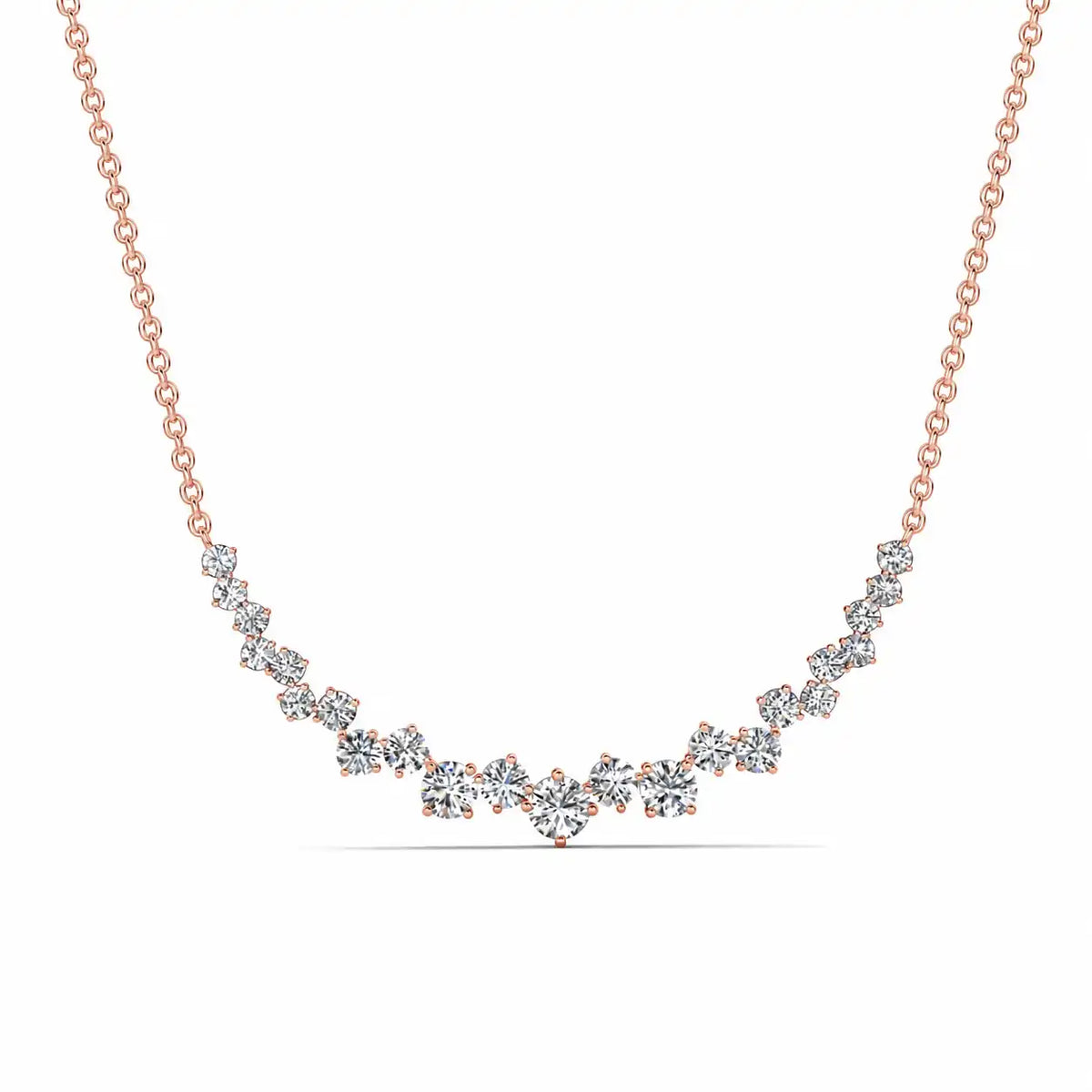 Delicate necklace adorned with Swarovski® crystals, 18K gold plated
