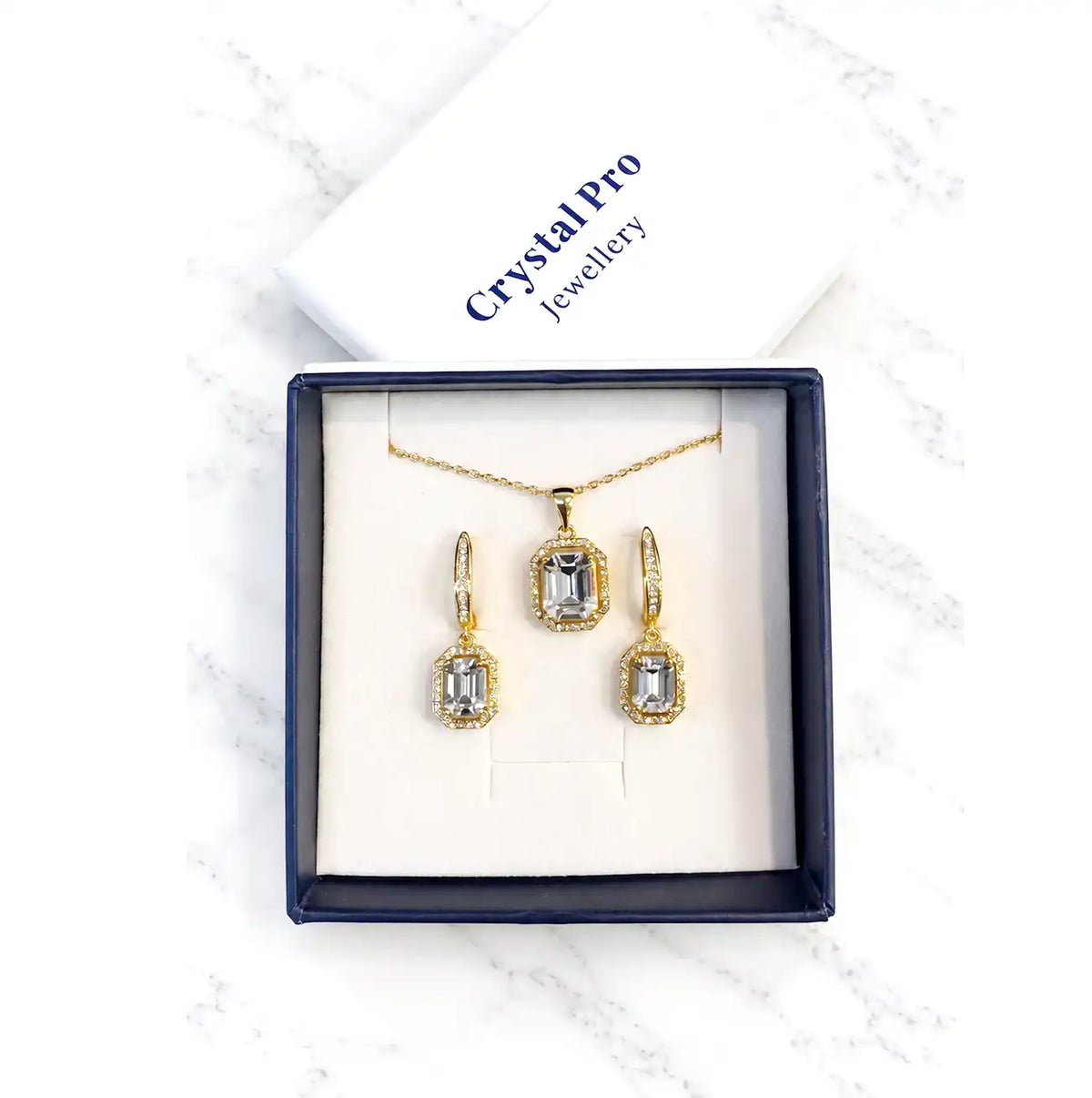 Women's Eternal Shine Set with 18K White Gold Plating and Swarovski® Crystals